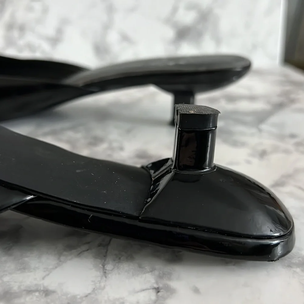 Yelllow Box Black Shiny Rhinestone Slip On Shoes size 6 - Picture 11 of 12